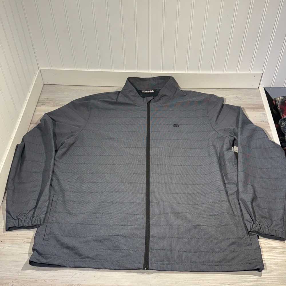 TRAVIS‎ MATHEW Golf Jacket Gray Mesh Lined Full Zip Performance SZ XXL - Picture 2 of 9